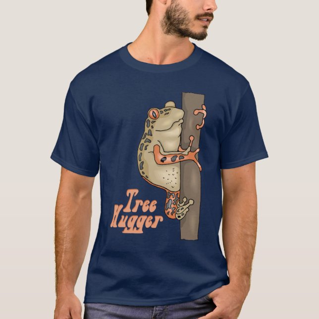 Sapo T-Shirt da Árvore de Hugger da Árvore Retroat (Frente)
