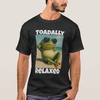 Sapo Totalmente Relaxado Camisa Divertida de Verão