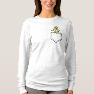 Sapos bonitos em camiseta de bolso