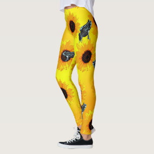 Sapos E Girassóis, Leggings Damas