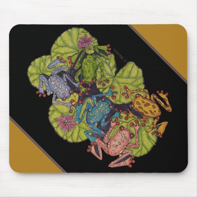 Sapos e Lilly Pads Mouse Pad (Frente)
