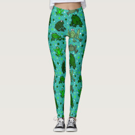 Sapos engraçados Leggings de desenho