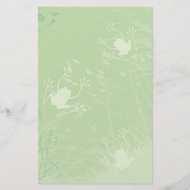 Sapos nos artigos de papelaria da grama (Frente)