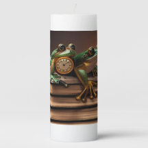 Sapos Steampunk 2 animais decor IA verde moderno