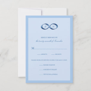 Sapphire Blue Infinity Hand Clasp Weding RSVP