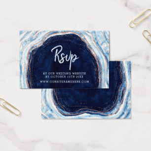 Sapphire Geode Agate Website RSVP Inserir Placas