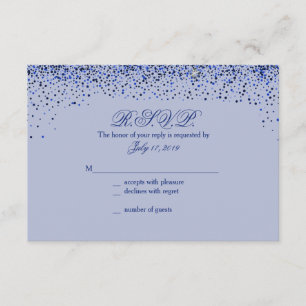 Sapphire Glitz Glitter - Cartões de Resposta de Ca