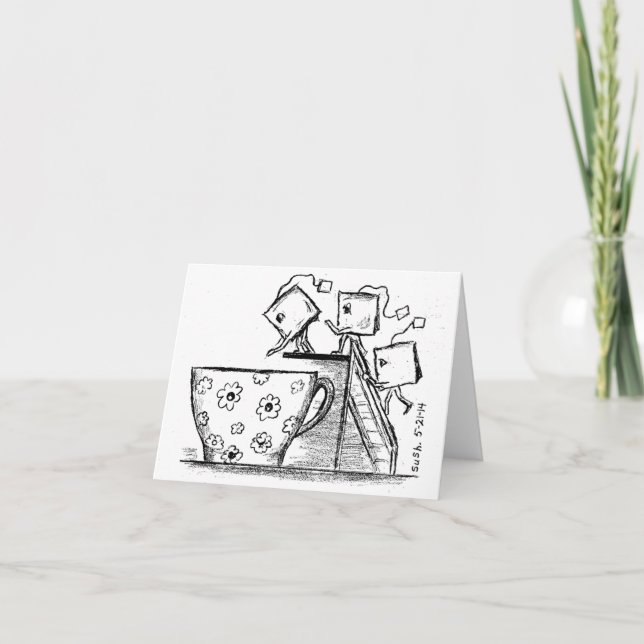 Saquinhos de chá -- Cartão de nota (Frente)