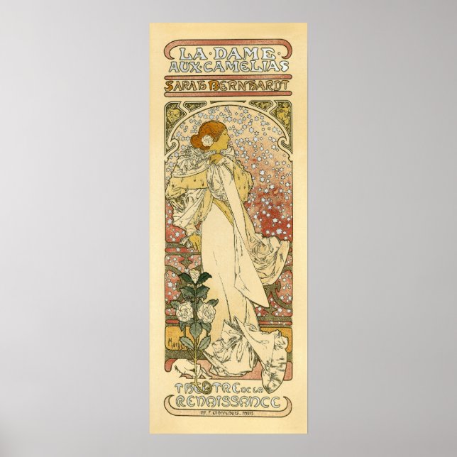 Sarah Bernhardt, La Dame aux Camélias Poster (Frente)