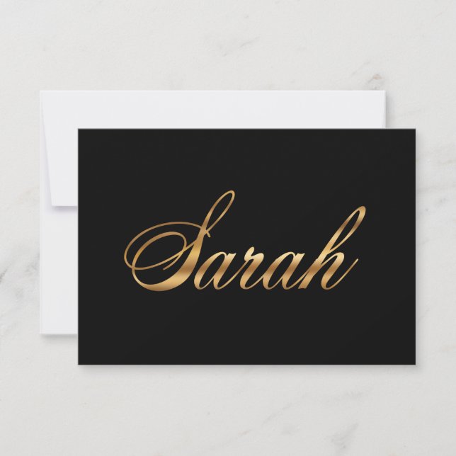 Sarah gold Design Lettering Karte (Frente)