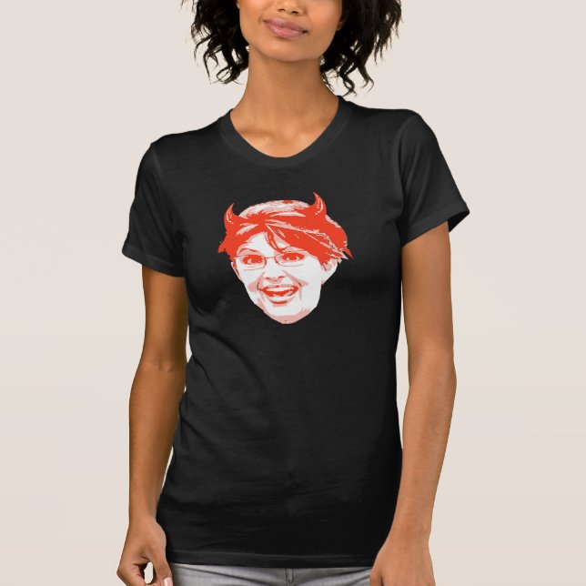 Sarah Palin é o t-shirt do diabo (Frente)