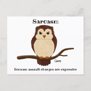 Sarcasm Owl - Cartão postal