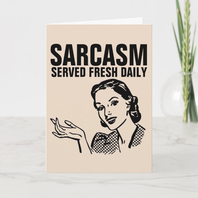 SARCASM SERVIU CARTÕES DIÁRIOS DE VINTAGENS DE CAS (Frente)