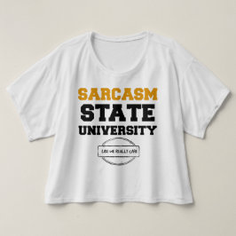Sarcasm State Bella+Canvas Boxy Crop Top T Shirt