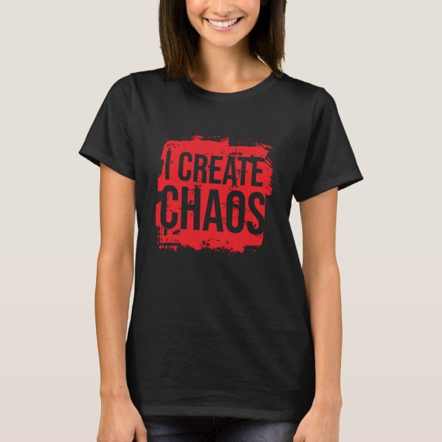 Sarcástico Eu Crio Chaos Pullover Hoodie (Frente)