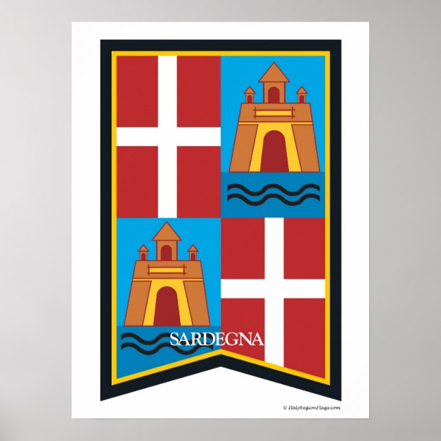 Sardegna Sardenha Itália Poster (Frente)