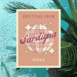 Sardigna Itália Cartão Postal Retro Vintage