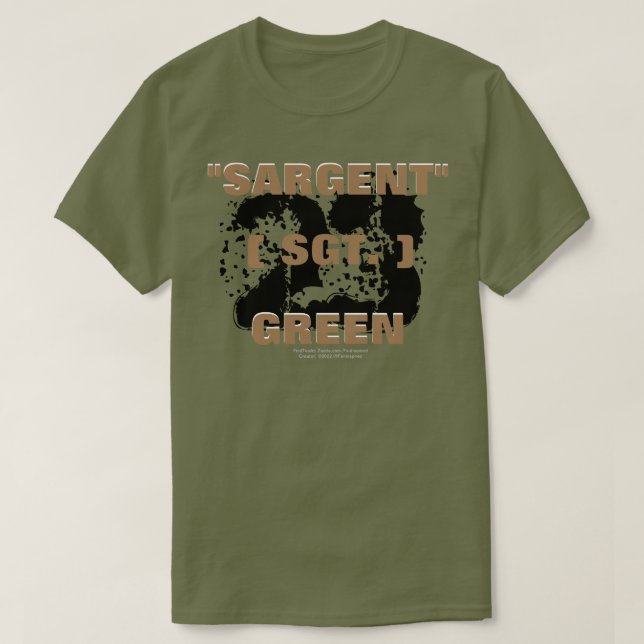 SARGENT (SGT) T-Shirt VERDE (Frente do Design)