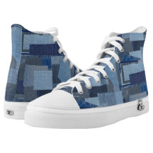 Sarja de Nimes azul Shibori dos retalhos de Boro