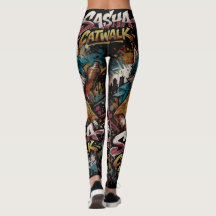 Sasha Catwalk Grafite Leggings Arte de Rua