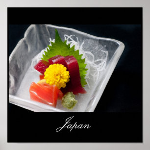 Sashimi na Poster do Japão