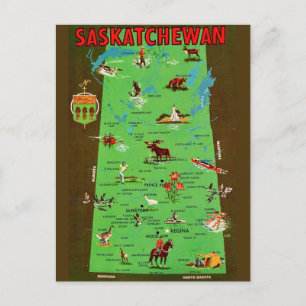 Saskatchewan Canadá Cartão Postal Antigo