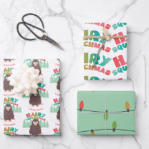 Sasquatch Bigfoot Com Folhas De Papel De Moldagem