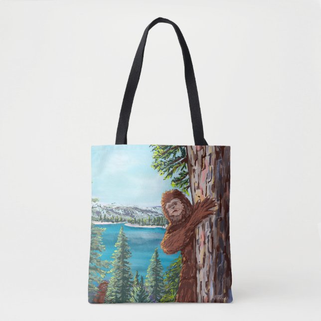 Sasquatch Bigfoot Lake Tahoe Bolsa de Mão (Frente)