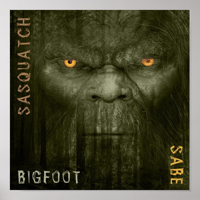 SASQUATCH,BIGFOOTPrint, Papel Poster de Valor (Mat (Frente)