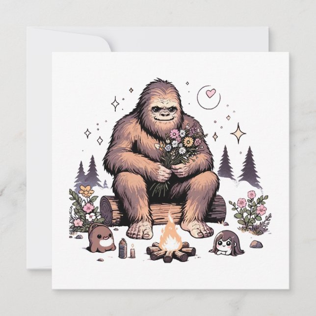 Sasquatch Segurando Flores (Frente)