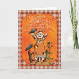 Sassustrow Olá Cartão de Saudação de Outono