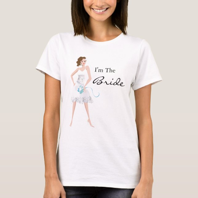 Sassy Bride Camiseta "Sou a Noiva" (Frente)