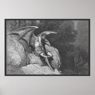 Satã que pensa o poster 36x24