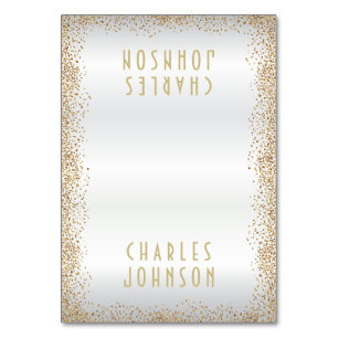 Satanás Branca e Confetti Dourado - Cartões de Pos