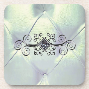 Satin de pintuck sofisticado e porta-copos de diam