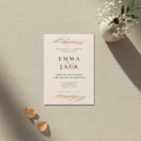 Satin Floral simples convite para casamento bonito