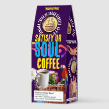 SATISFY UR SOULCoffee, 12oz Bag, Dark Roast, Flath