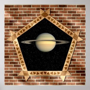 Saturn através da janela - poster