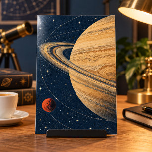 Saturno em Impressão de Arte Ocre