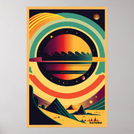 Saturno, poster de espaço