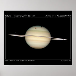 Saturns Moons - Poster da astronomia de trânsito