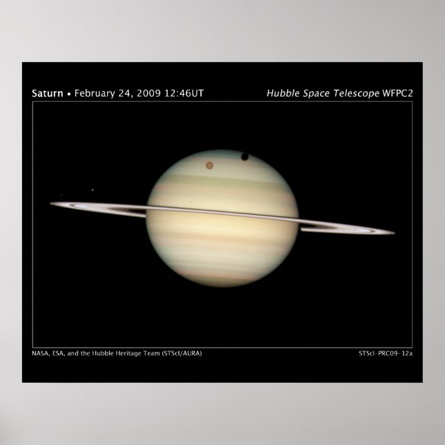 Saturns Moons - Poster da astronomia de trânsito (Frente)