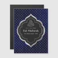 Saudação à Celebração de Eid Mubarak, marinho e Pr