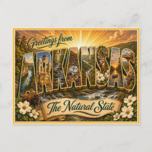 Saudação Antiga do Arkansas de Cartão Postal