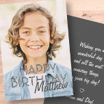 Saudação de Aniversário de Foto Personalizada Simp<br><div class="desc">A design é moderna e simples. Adicione uma foto personalizada do celebrante de aniversário e adicione seu nome,  adicione uma mensagem personalizada</div>