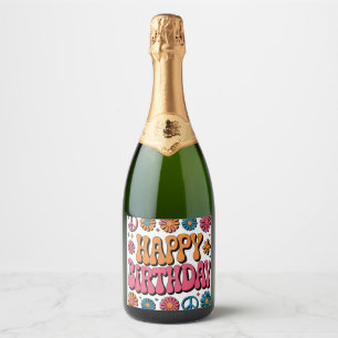 Saudação de aniversário retrô dos anos 70