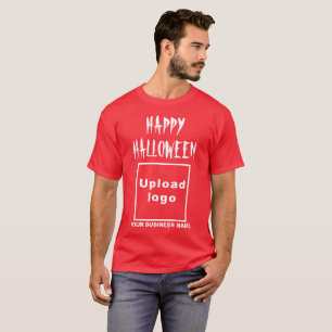 Saudação de Dia das Bruxas em Camisa Vermelha