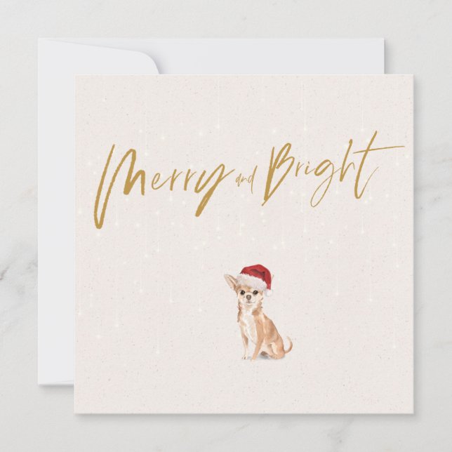 Saudação de Feliz de Chihuahua no Natal (Frente)