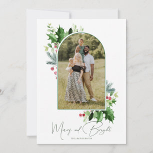 Saudação de feliz e Arco de Natal Brilhante