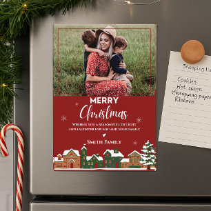 Saudação de Natal da família vermelha tradicional
